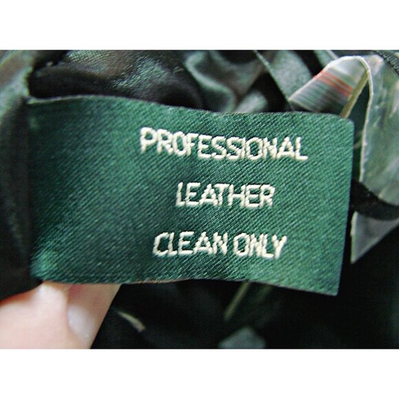 NEW Harve Benard Womens Genuine Leather Skirt Size 8 Black PL Polyester Lining - Picture 8 of 11